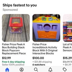 Fisher Price Incredi-Block activity cube w/exp pack cubes